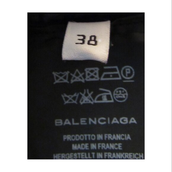 Balenciaga Cocktail Dress Cloque Sleeveless Flared Skirt Dress, Black/Lagoon 38 - Picture 6 of 7